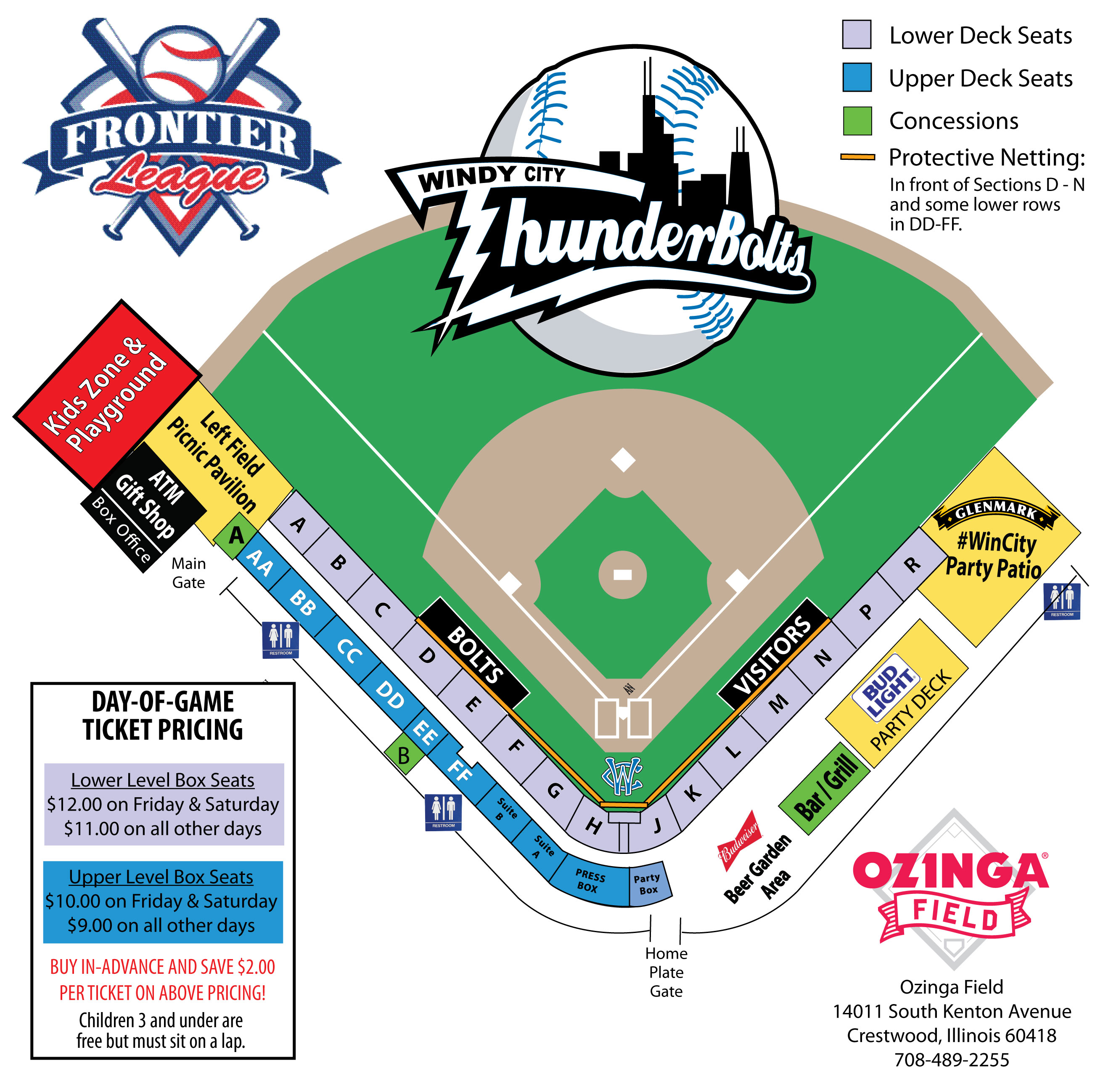 Frontier Park Seating Chart